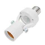 PIR Motion Sensor Light Socket - 180 Degree Rotatable E26/27 Smart Screw Bulb Holder Adapter, Adjustable Auto On/Off Night Light Control Lamp for Garage, Basement, Porch,Storage Room, Laundry Room