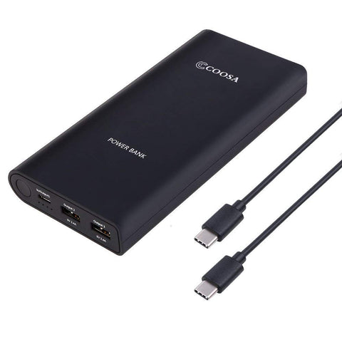 Nucharger PD Power Bank 20100mAh 30W Power Delivery USB-C Dual Port USB Portable Charger Supports Type-C USB PD Input/Output