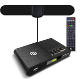 NUNET TV Converter Box Digital to Analog ATSC Streaming Media Players VHF/UHF HD TV Box PVR DVR Recorder w. 35 Miles Over The Air Antenna, Upgraded Remote w. TV Control Buttons (2022 version)