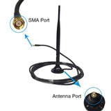 NuCam WR High Gain 6dBi WIFI Extended Antenna - SMA Connector 9 Feet Long Cable  (NuCam WR not Included) - Nuvending.com