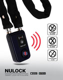 NuLock Bluetooth Braided Steel Cable or Chain Bike Lock (110dB Alarm with Cellphone Notification) - Nuvending.com